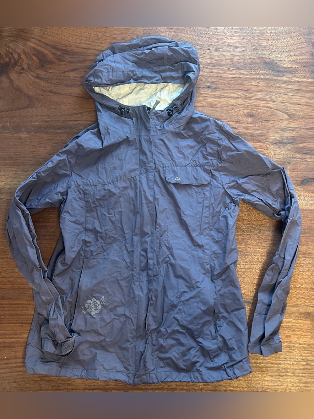 Paradox Ourdoor Rain Jacket Womens Small Purple Blue Hooded Packable Lightweight